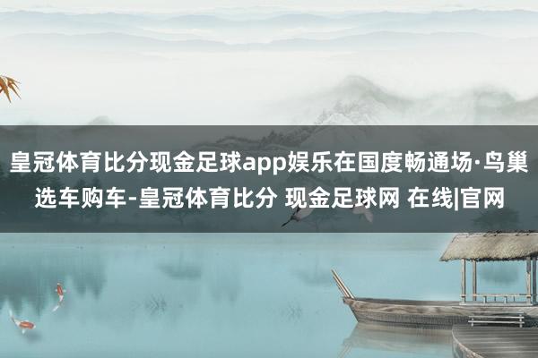 皇冠体育比分现金足球app娱乐在国度畅通场·鸟巢选车购车-皇冠体育比分 现金足球网 在线|官网