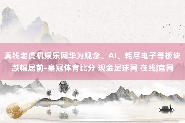 真钱老虎机娱乐网华为观念、AI、耗尽电子等板块跌幅居前-皇冠体育比分 现金足球网 在线|官网