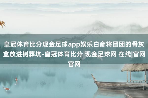 皇冠体育比分现金足球app娱乐白彦将团团的骨灰盒放进树葬坑-皇冠体育比分 现金足球网 在线|官网